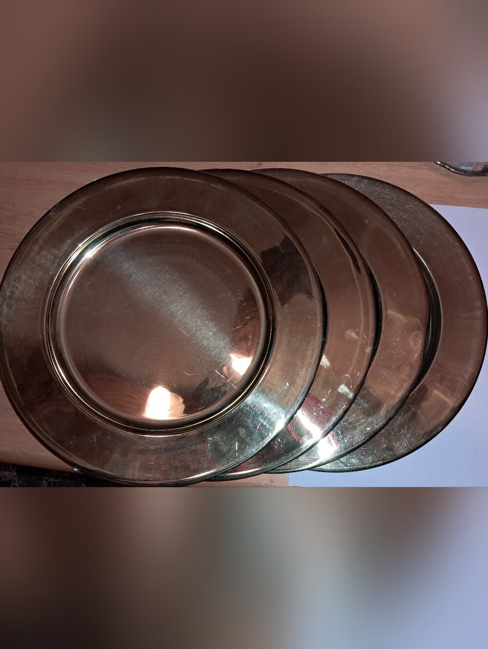 CHARGER PLATES Goldtone JCPenney